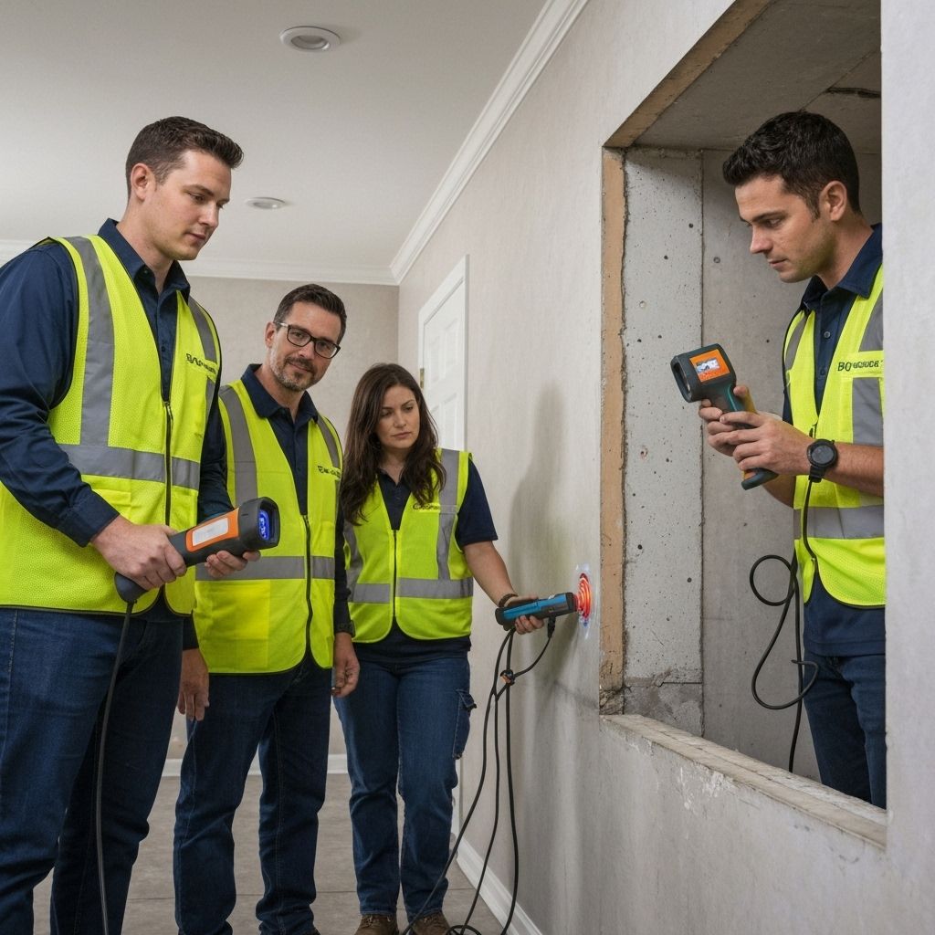 PipeLeak.ca team with leak detection equipment